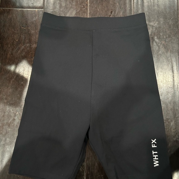 NWT S White Fox Boutique Black Bike Shorts unisex high waisted stretch spandex - Picture 2 of 6